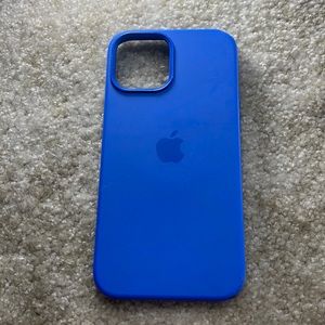 iPhone 12 Pro Max blue apple silicone mag safe case *real apple case*
